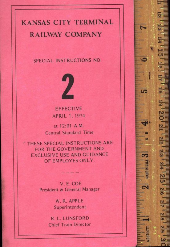 Kansas City Terminal Railway 1974