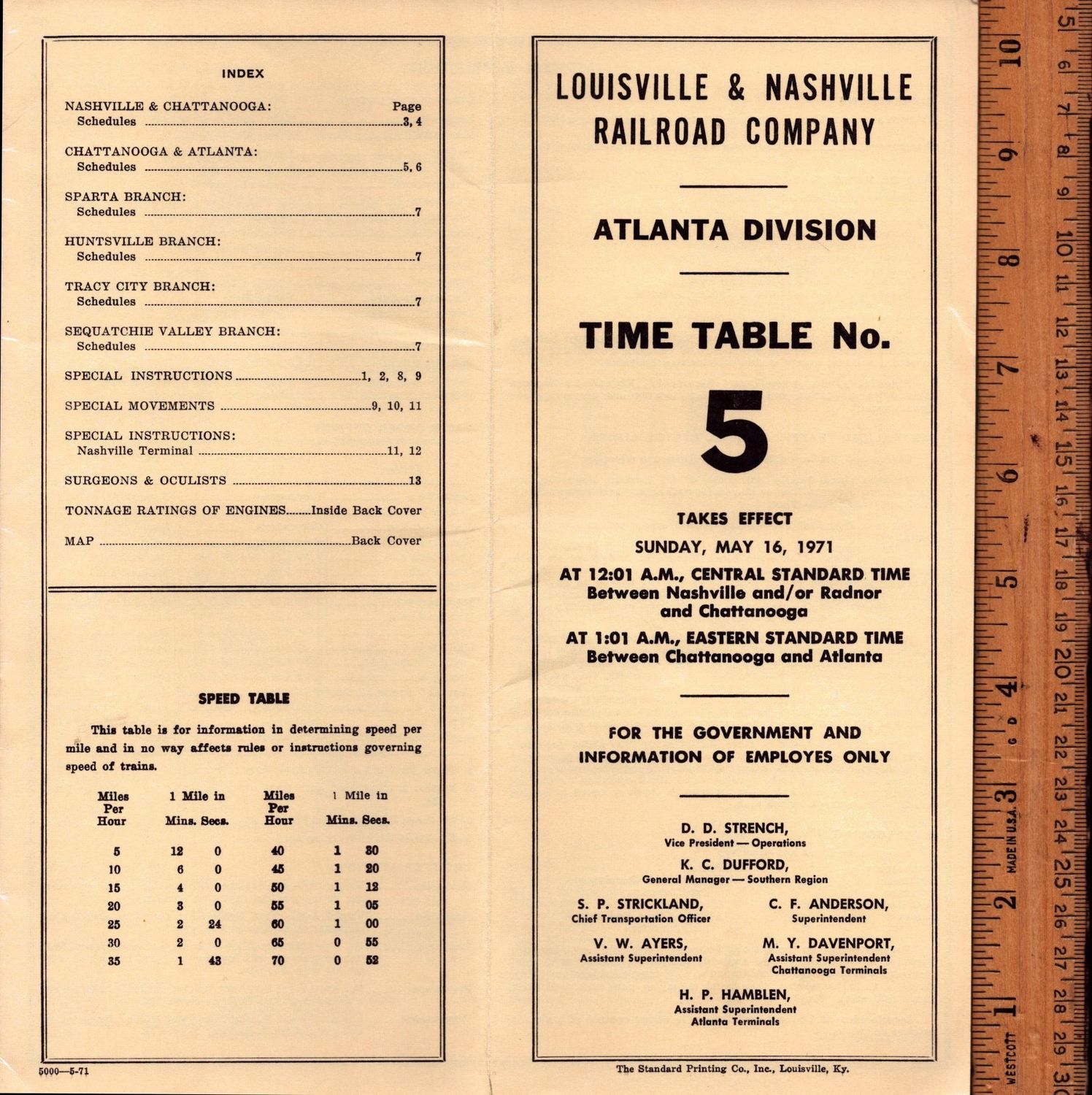 Louisville & Nashville Atlanta Division 1971
