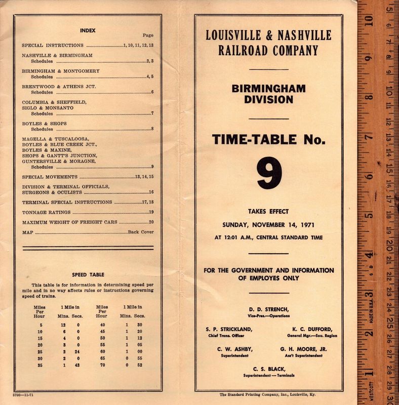 Louisville & Nashville Birmingham Division 1971