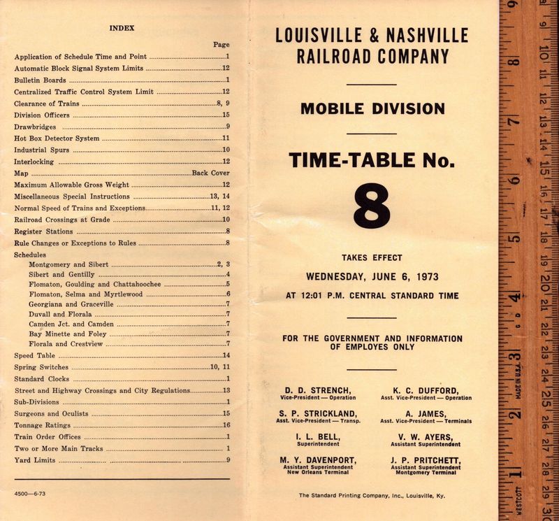 Louisville & Nashville Mobile Division 1973