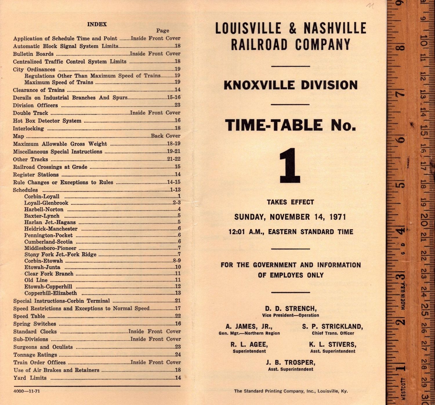 Louisville & Nashville Knoxville Division 1971