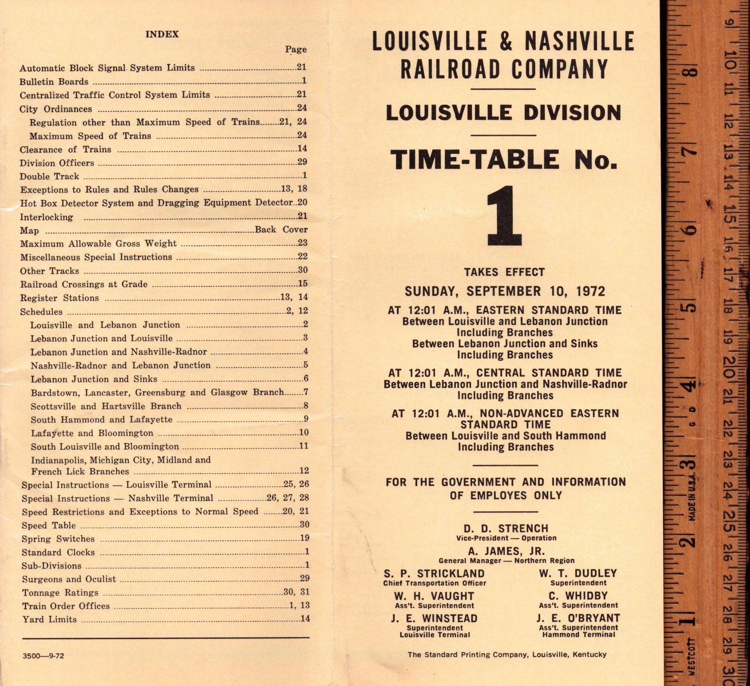 Louisville & Nashville Louisville Division 1972