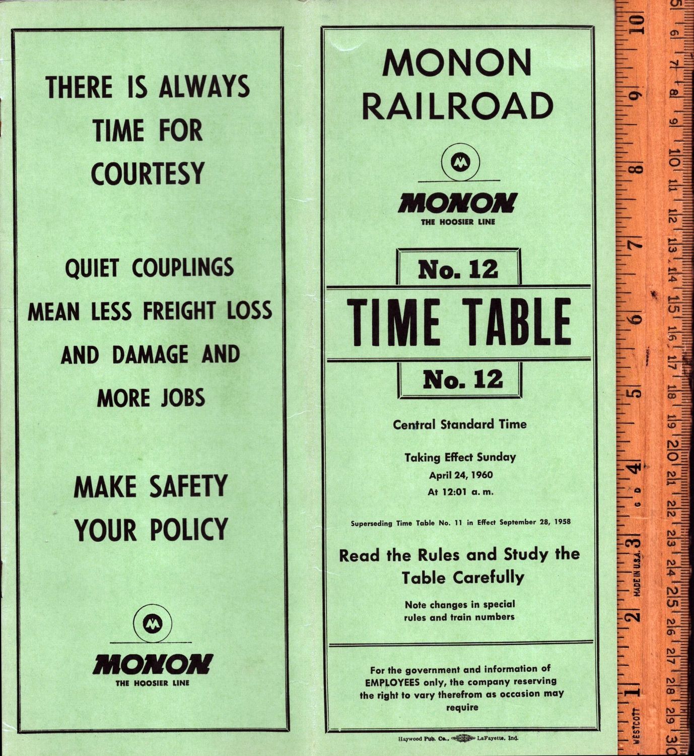 Monon Railroad 1958