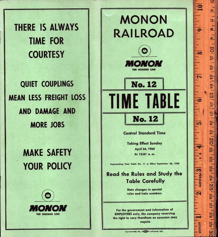 Monon Railroad 1958