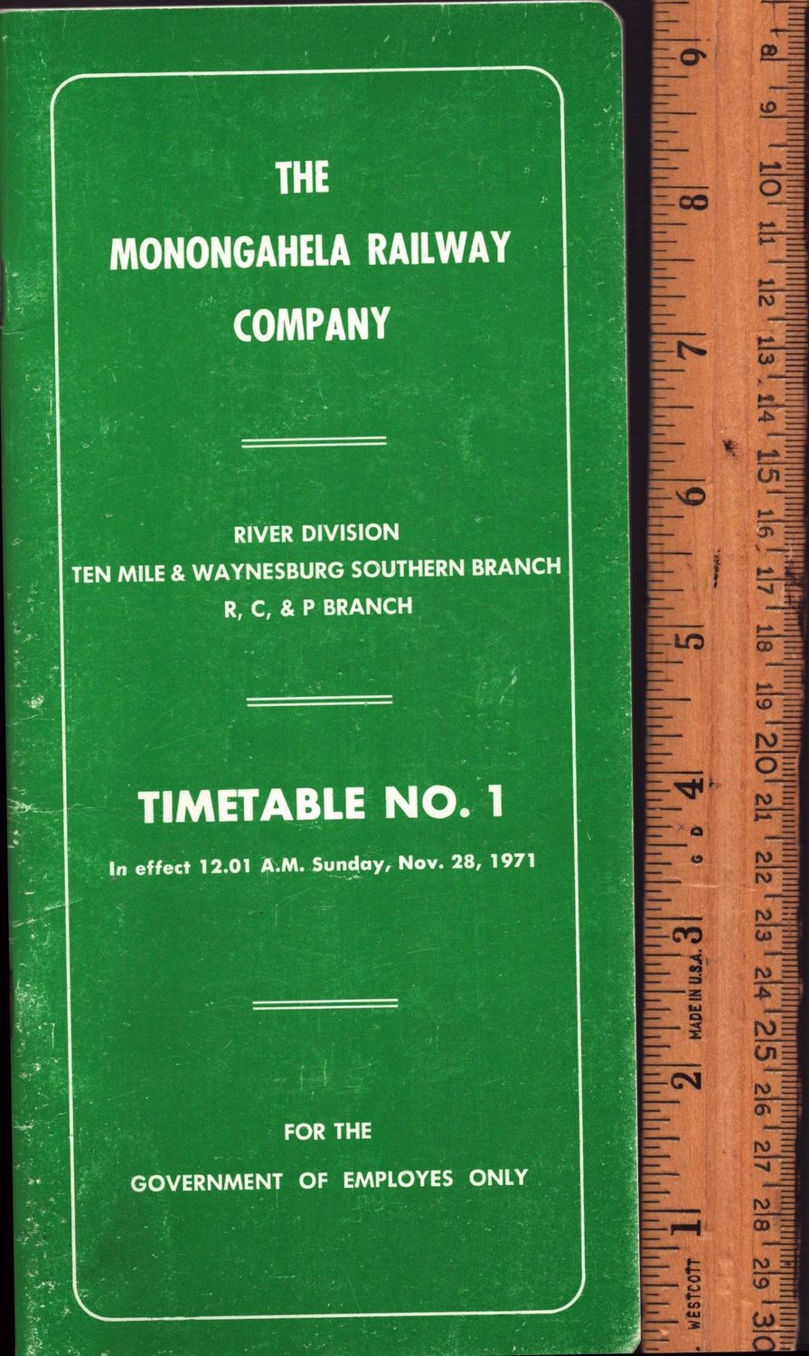 Monongahela Railway 1971