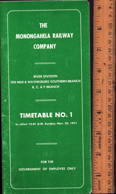 Monongahela Railway 1971
