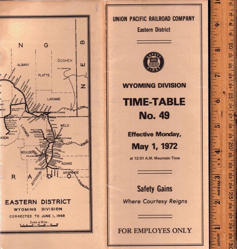 Union Pacific Wyoming Division 1972