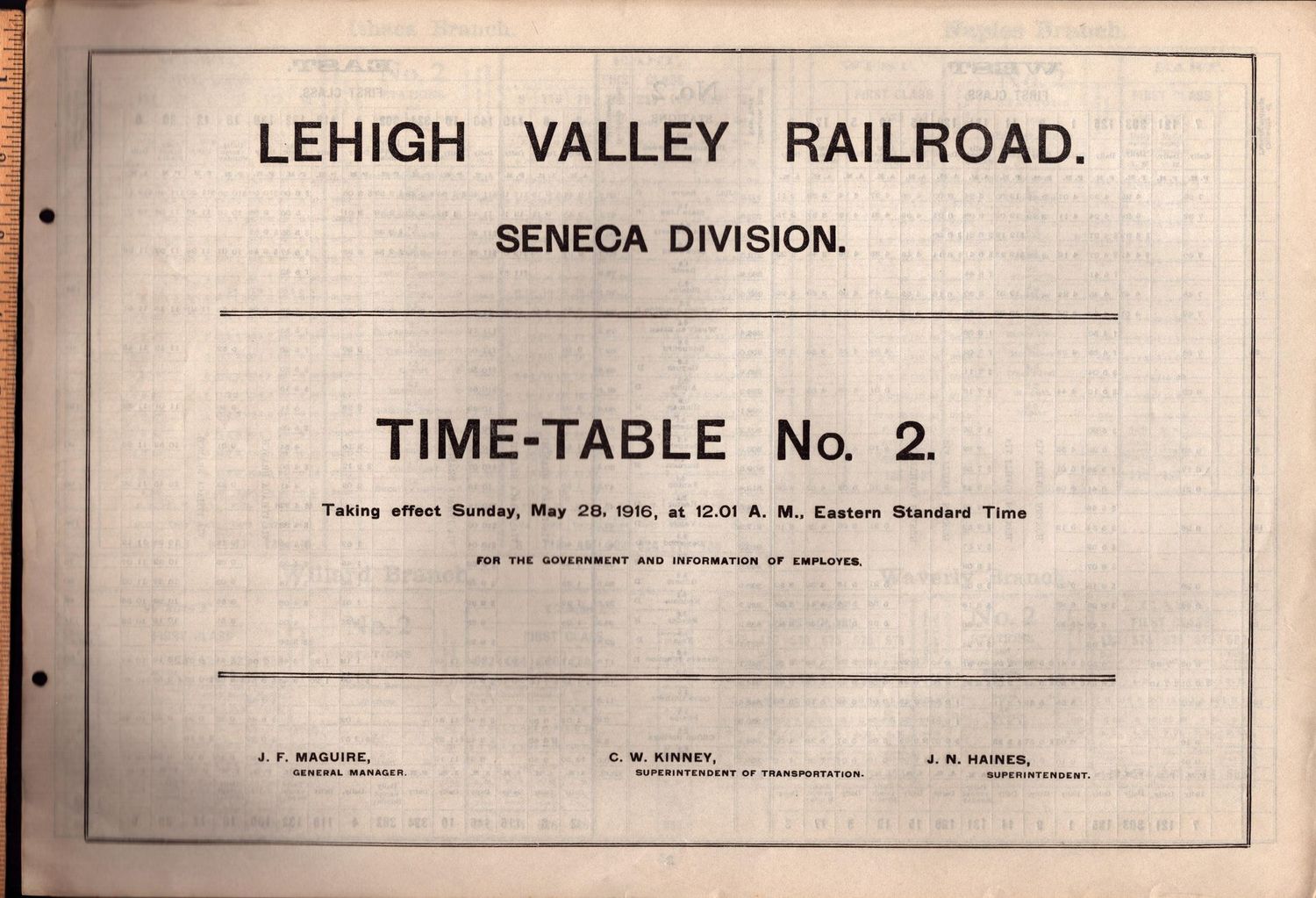 Lehigh Valley Seneca Division 1916