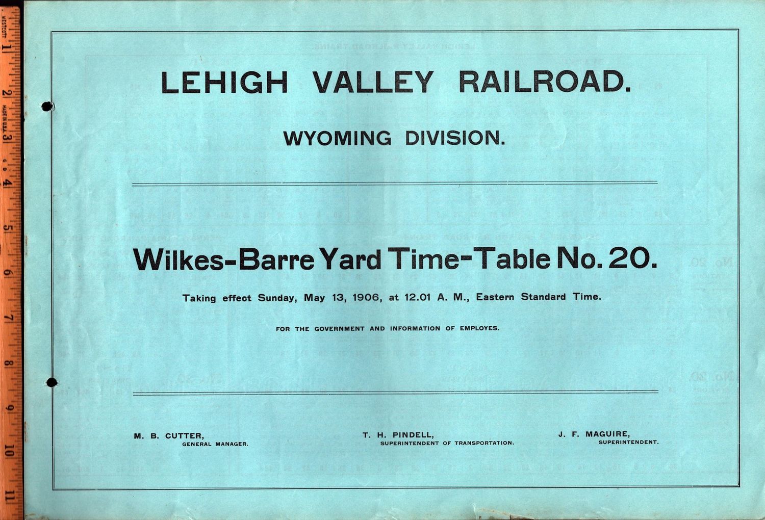 Lehigh Valley Wilkes-Barre Yard 1906