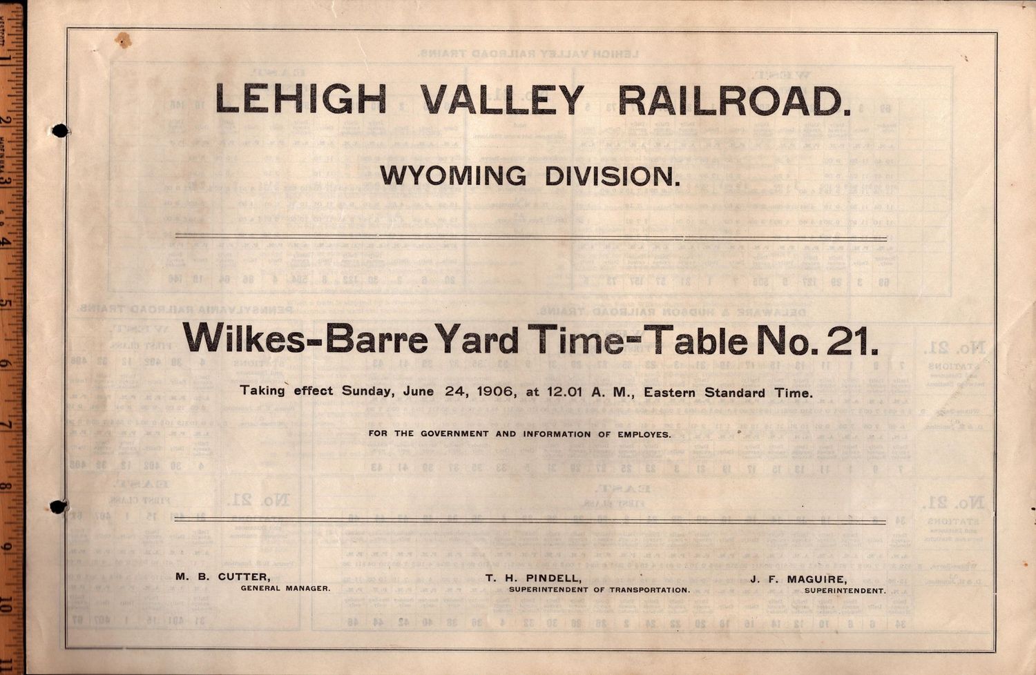 Lehigh Valley Wilkes-Barre Yard 1906