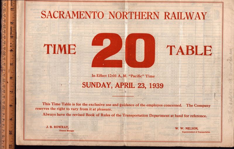 Sacramento Northern Railway 1939