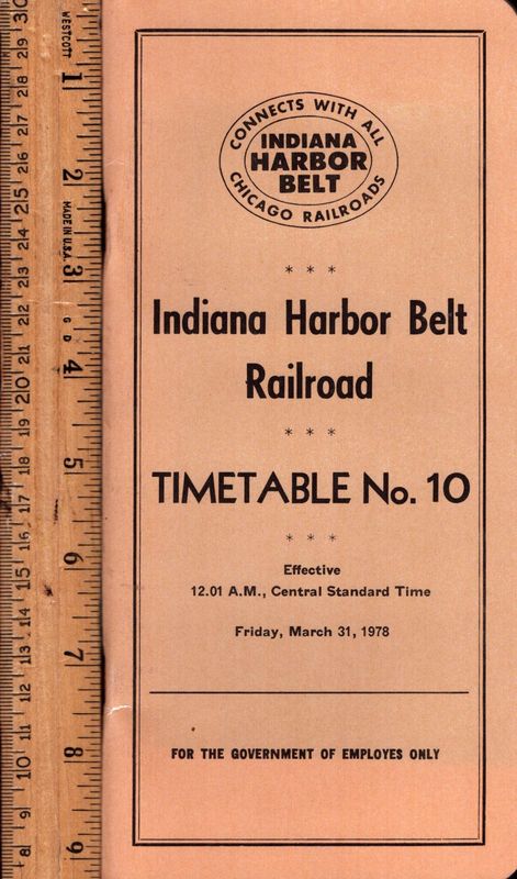 Indiana Harbor Belt Railroad 1978