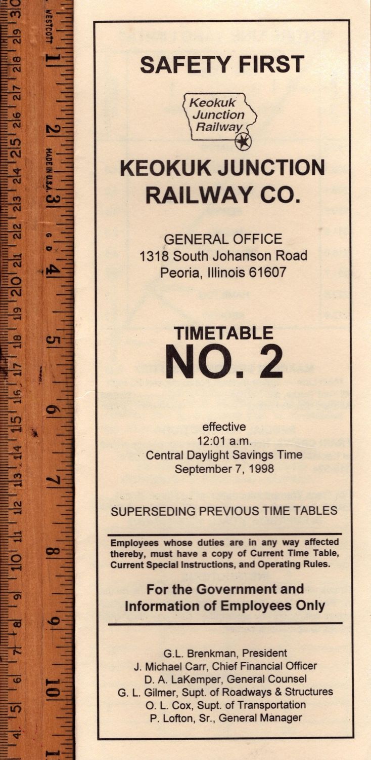 Keokuk Junction Railway 1998