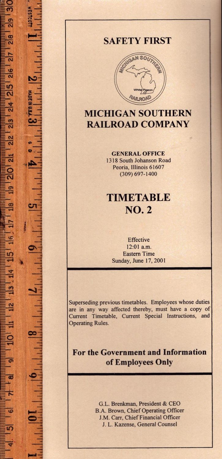 Michigan Southern Railroad 2001