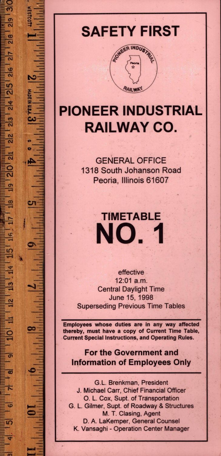 Pioneer Industrial Railway 1998