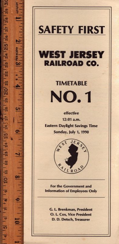 West Jersey Railroad 1990