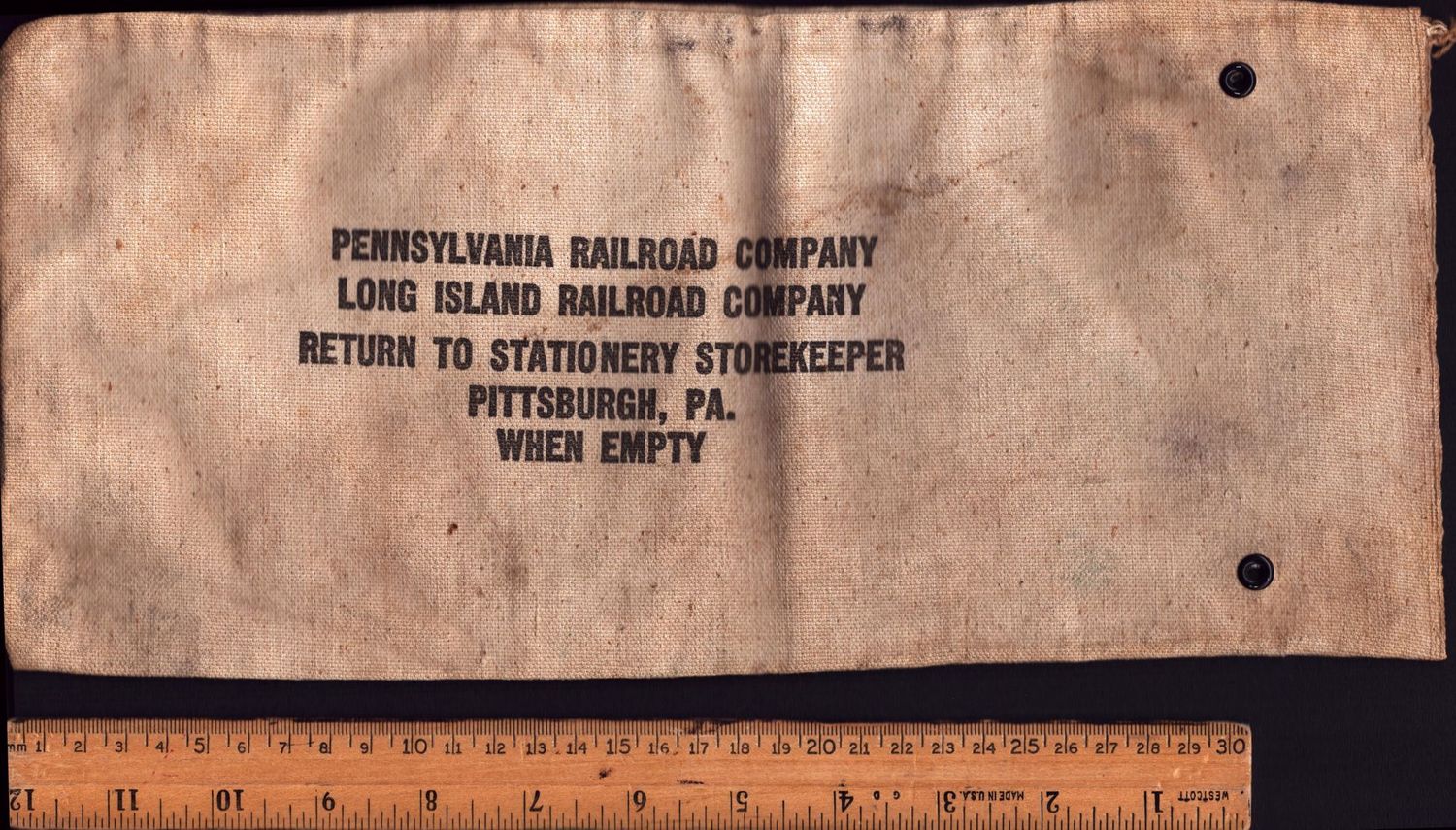 Pennsylvania RR heavy duty canvas bag Pennsylvania RR heavy duty canvas bag