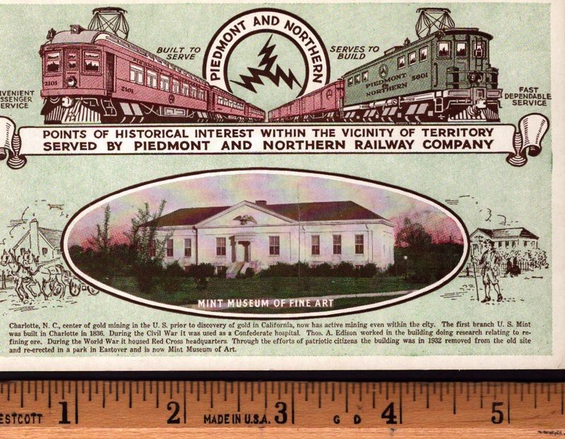 Piedmont & Northern Railway post card