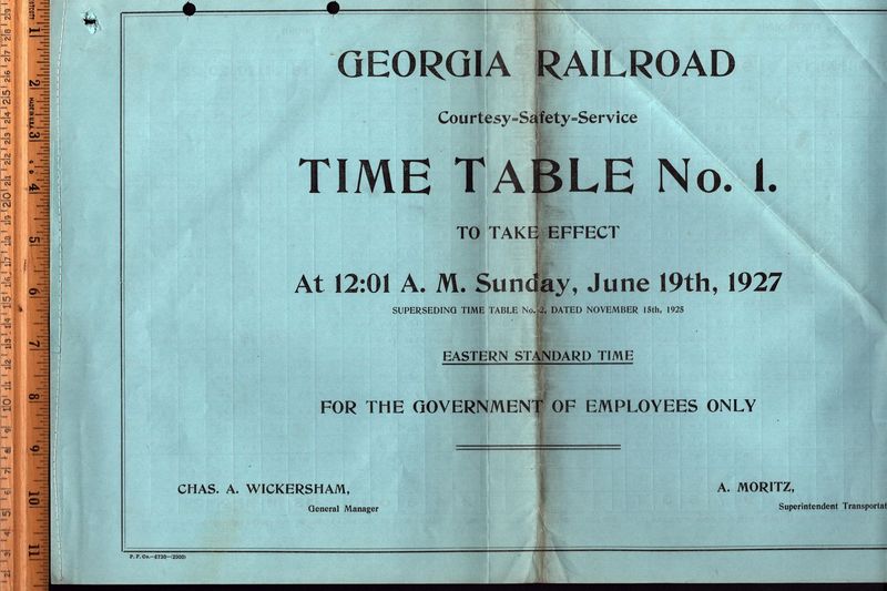 Georgia Railroad 1927