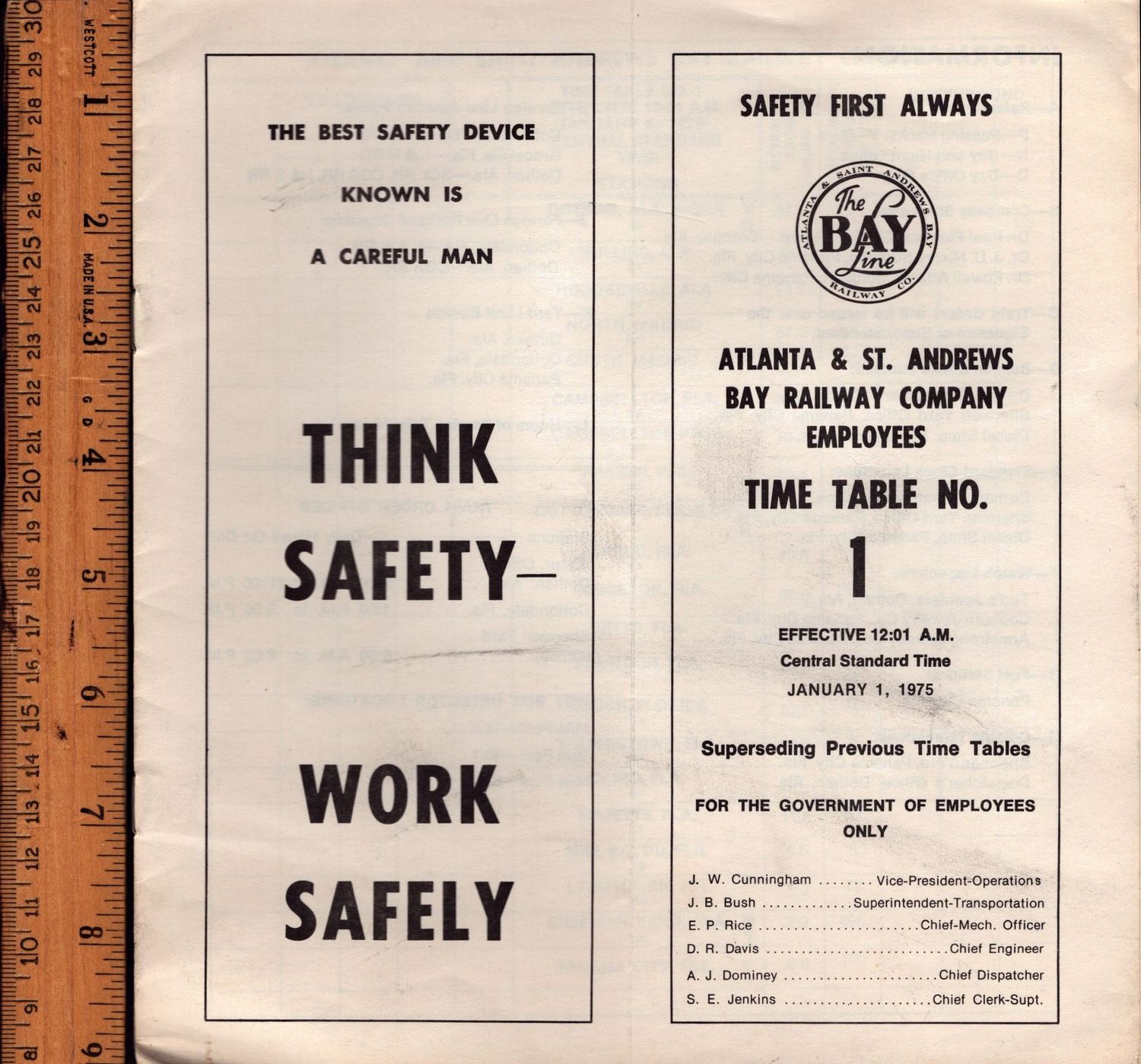 Atlanta & St. Andrews Bay Railway 1975