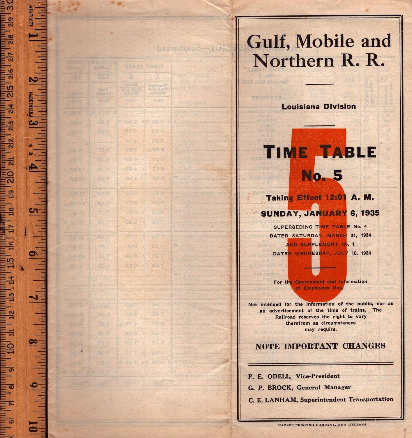 Gulf Mobile & Northern Louisiana Division 1935