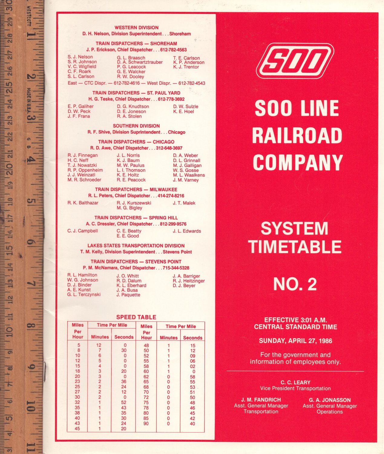 Soo Line Railroad 1986