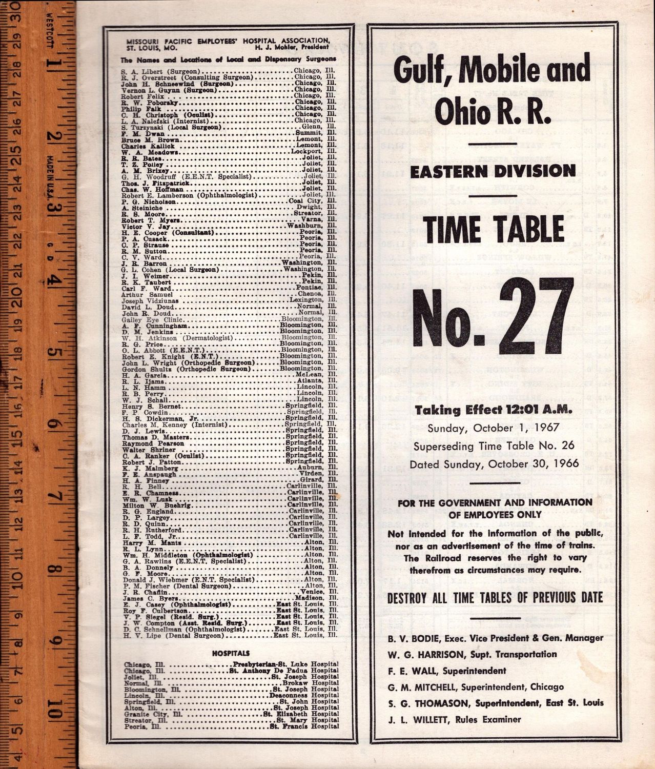 Gulf, Mobile & Ohio Eastern Division 1967