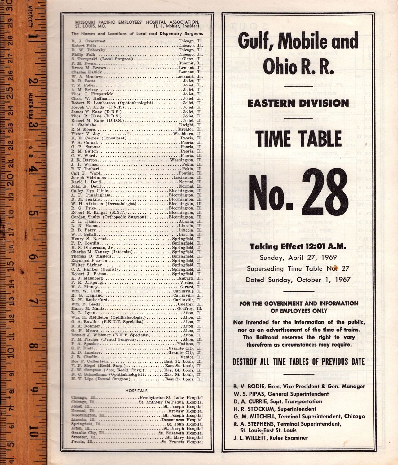 Gulf, Mobile & Ohio Eastern Division 1969