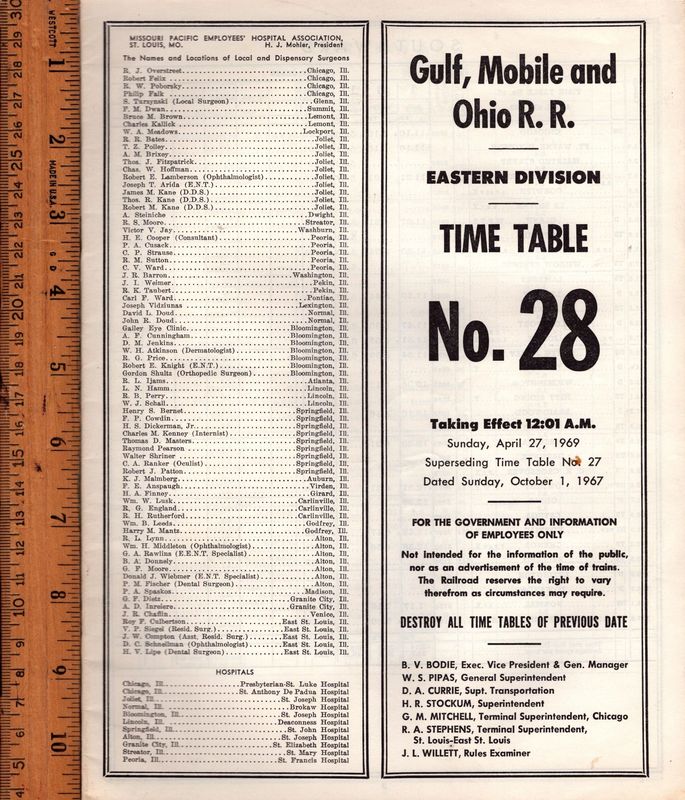 Gulf, Mobile & Ohio Eastern Division 1969