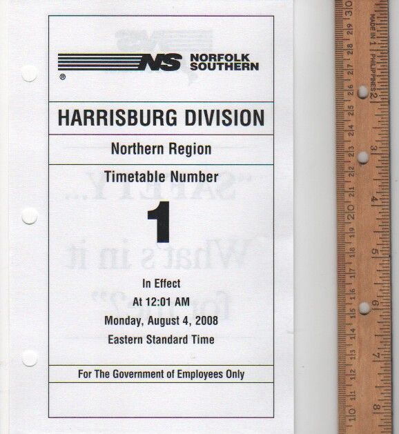 Norfolk Southern Harrisburg Division 2008