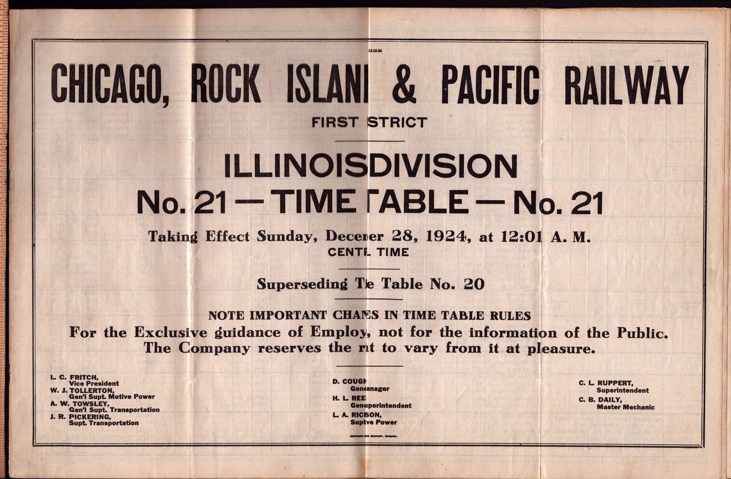 Rock Island Illinois Division 1924