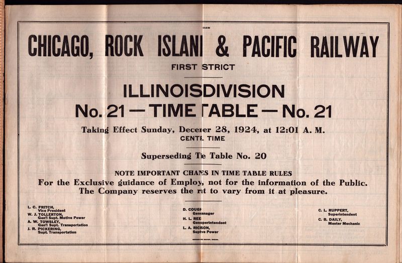 Rock Island Illinois Division 1924