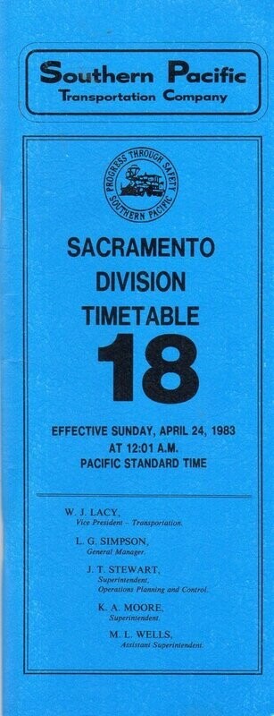 Southern Pacific Sacramento Division 1983