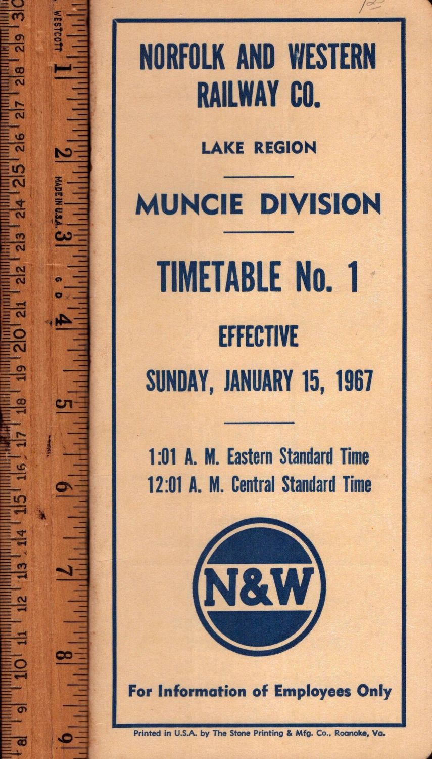 Norfolk & Western Muncie Division 1967