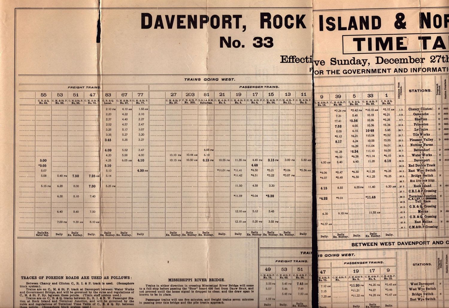 Davenport, Rock Island & North-Western Railway 1903