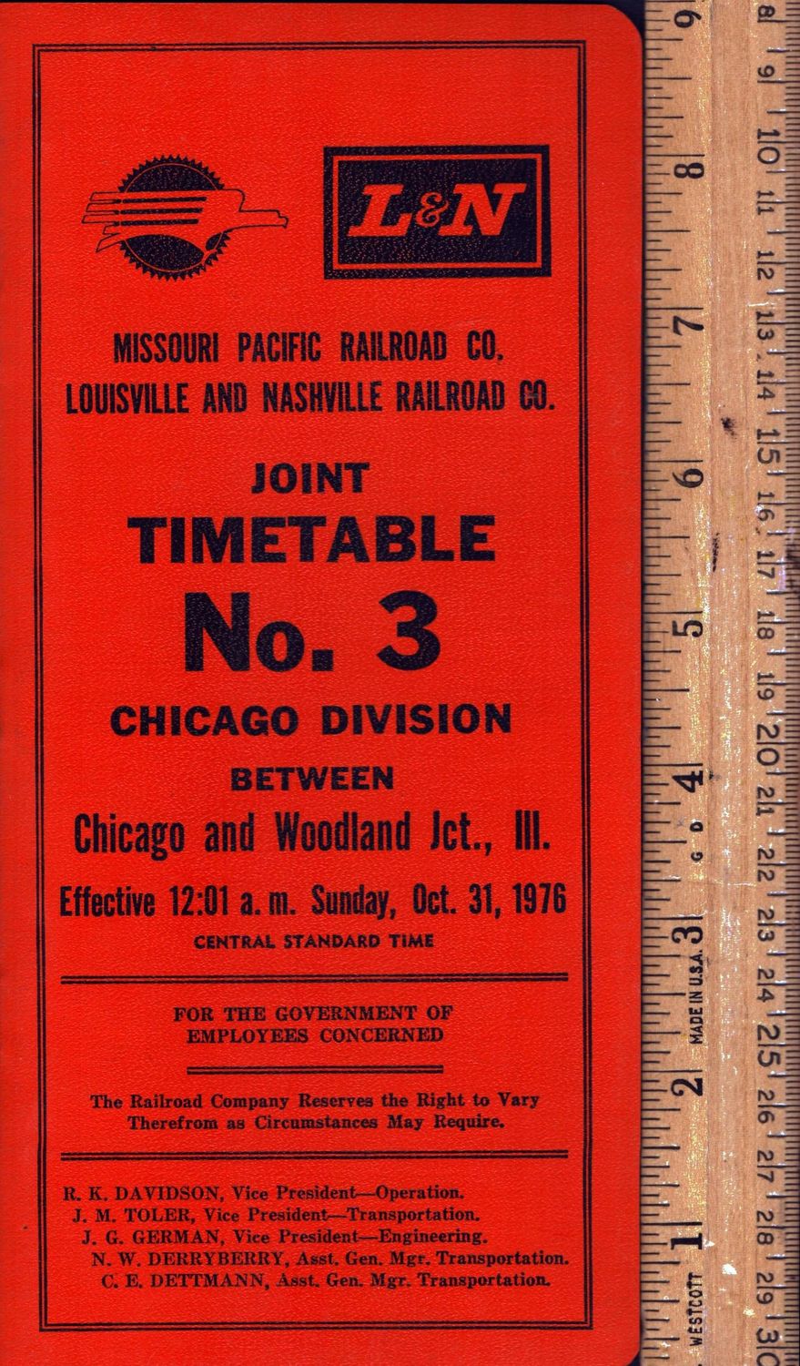 Missouri Pacific / Louisville & Nashville Chicago Division 1976 Missouri Pacific / Louisville & Nashville Chicago Division 1976
