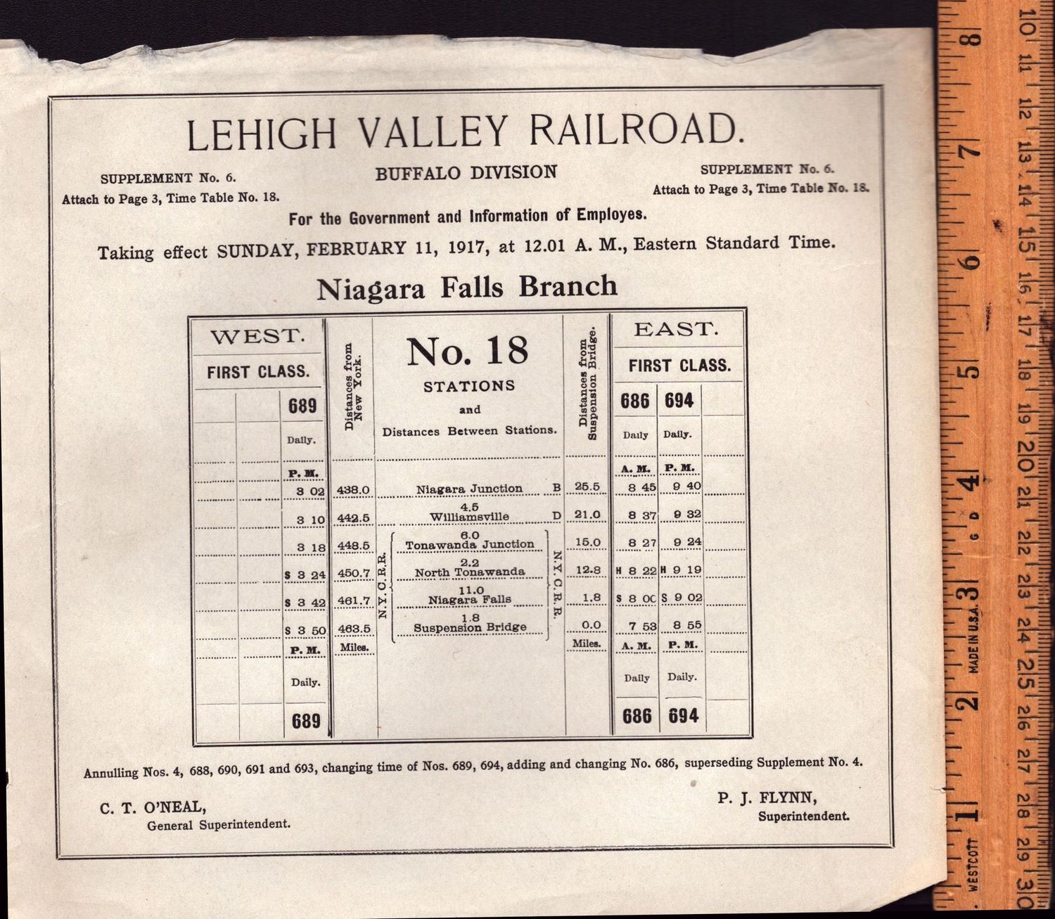 Lehigh Valley Buffalo Division 1917