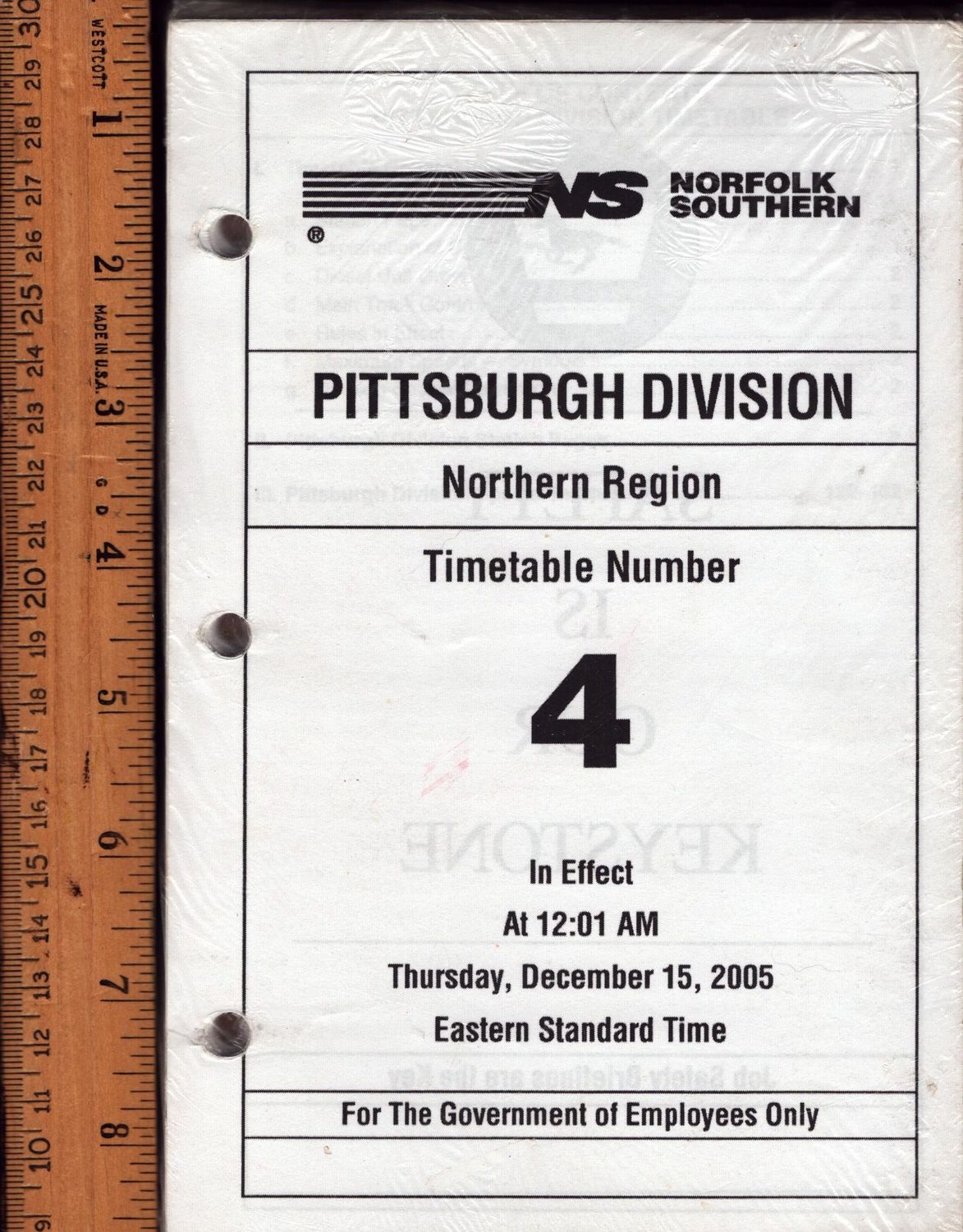 Norfolk Southern Pittsburgh Division 2005