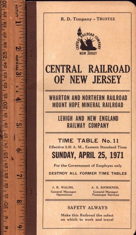 Central Railroad of New Jersey 1971