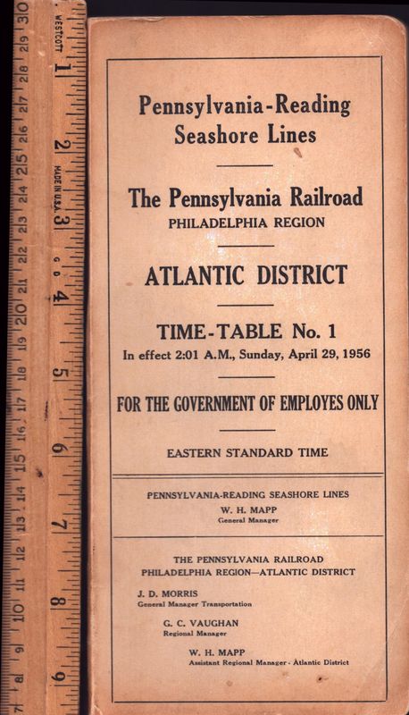 Pennsylvania-Reading Seashore Lines 1956