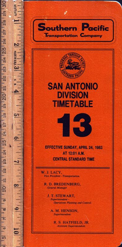 Southern Pacific San Antonio Division 1983