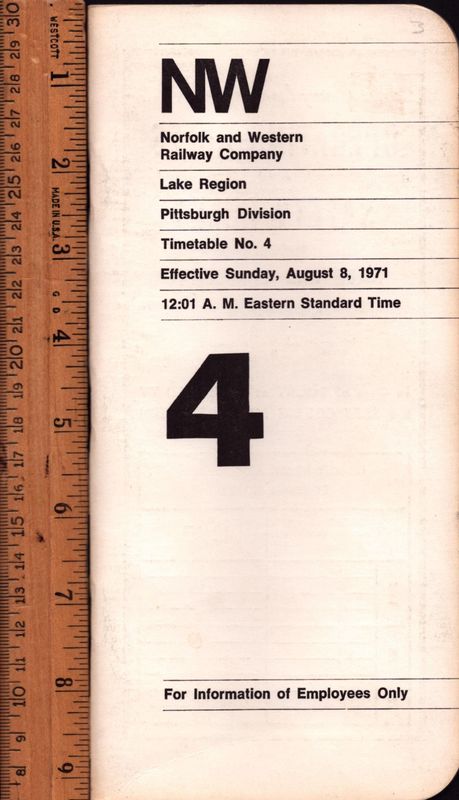 Norfolk & Western Pittsburgh Division 1971