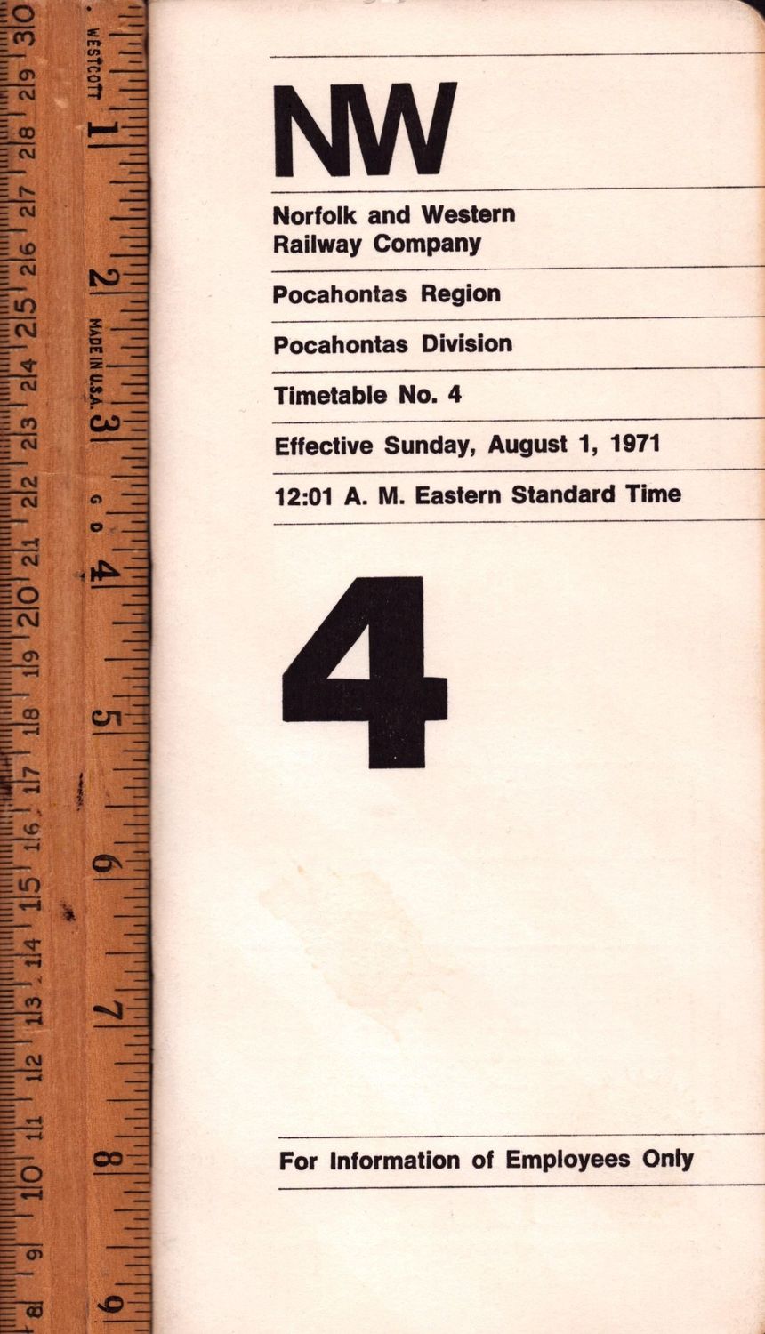 Norfolk & Western Pocahontas Division 1971