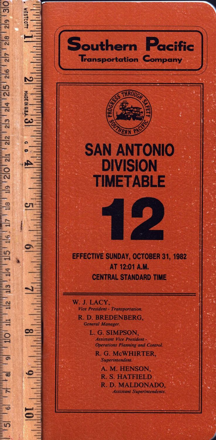 Southern Pacific San Antonio Division 1982