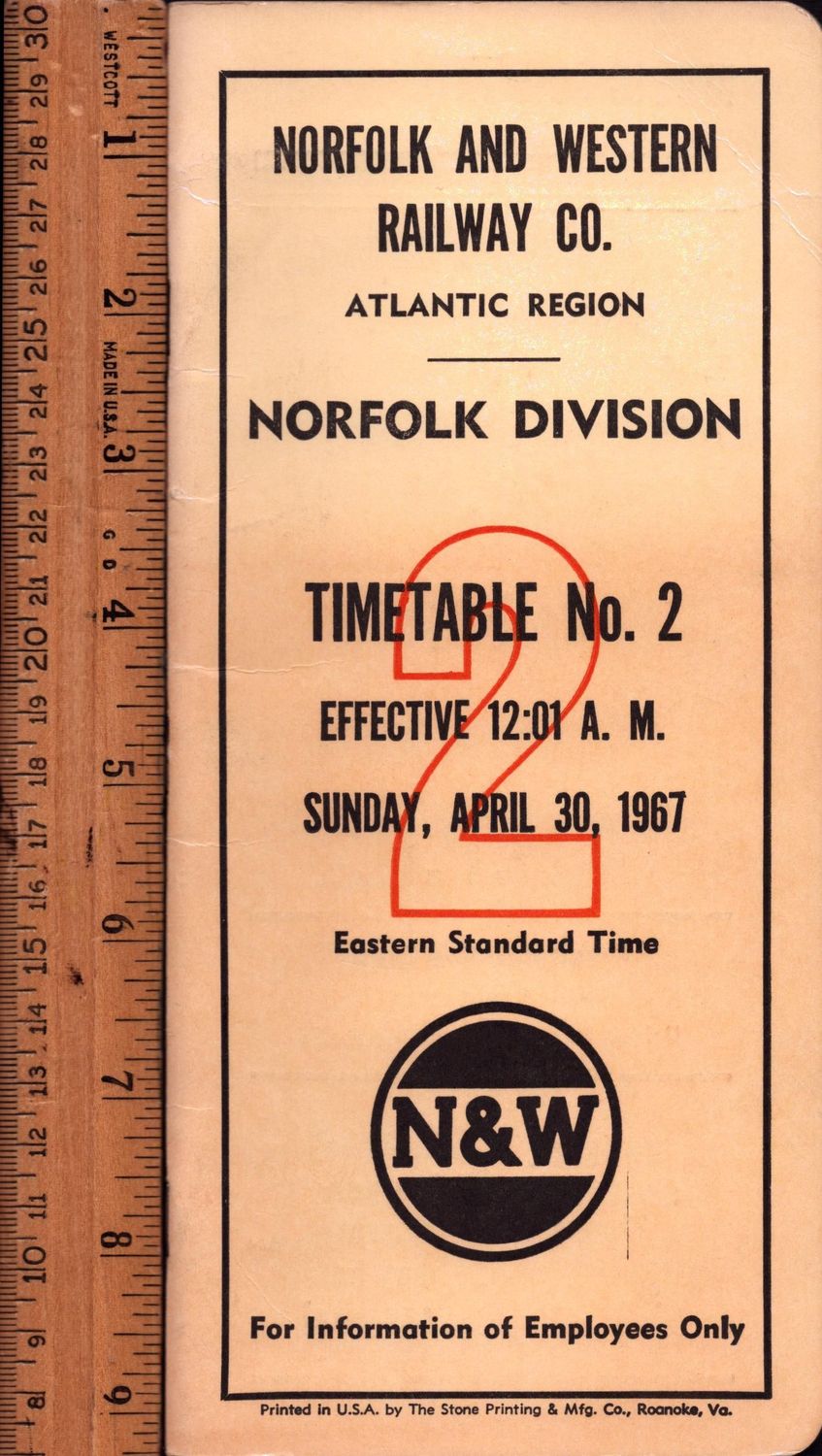 Norfolk & Western Norfolk Division 1967