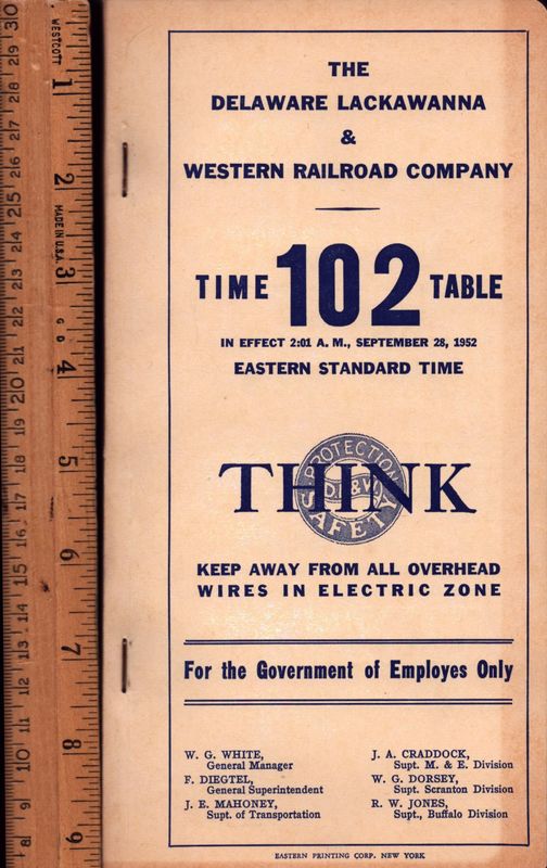 Delaware Lackawanna & Western Railroad 1952
