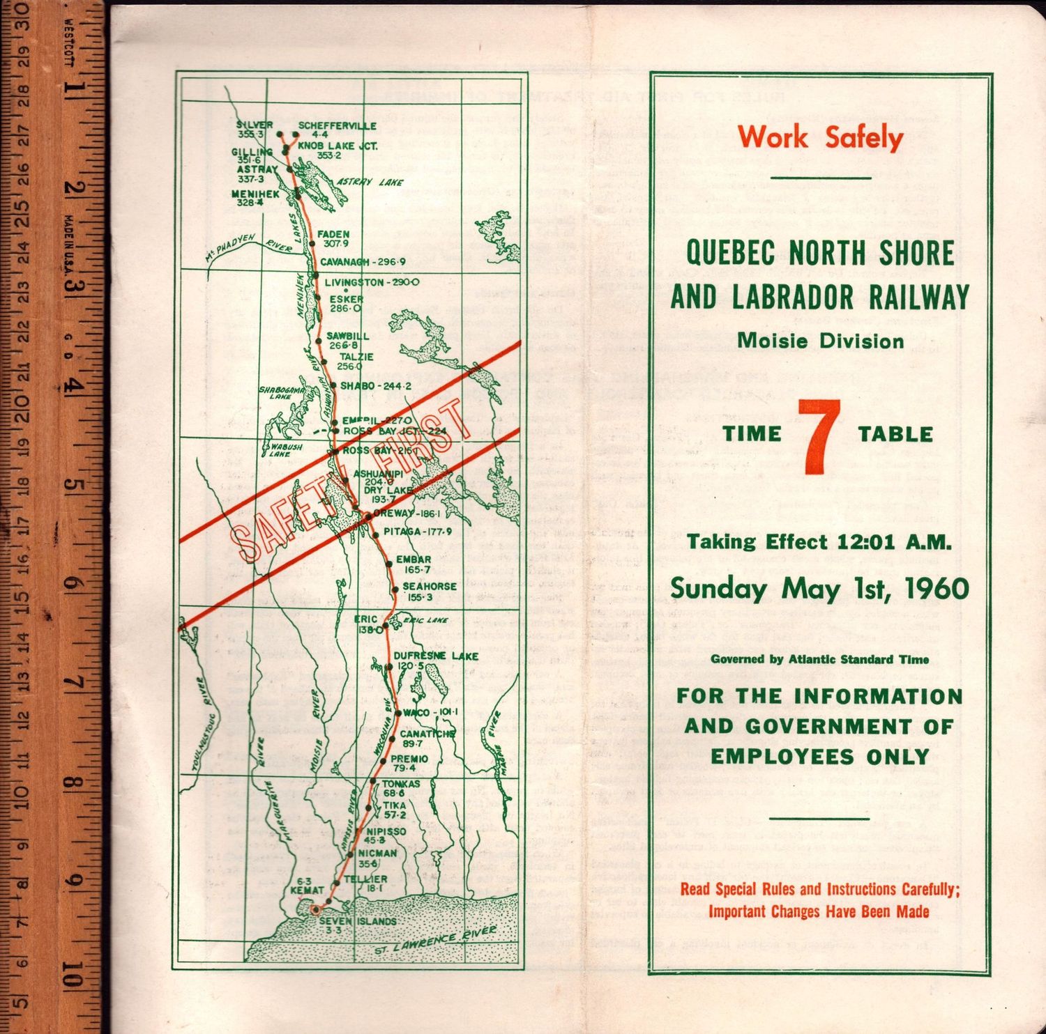 Quebec North Shore and Labrador Moisie Division 1960