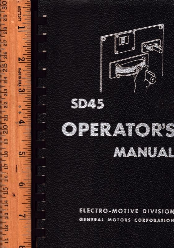 EMD SD45 Operator's Manual 1967