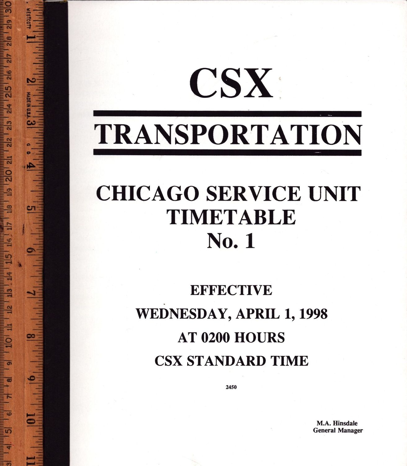 CSX Chicago Service Unit 1998