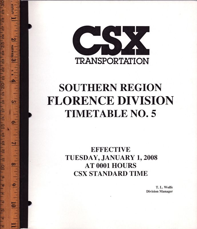CSX Florence Division 2008